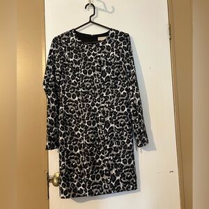 Black and White Leopard Print Dress